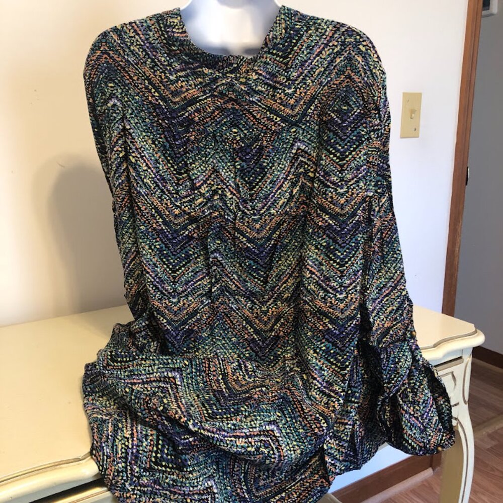 Cato Fashions Tunic Top Size 22/24W - Multicolored abstract design - Picture 8 of 14